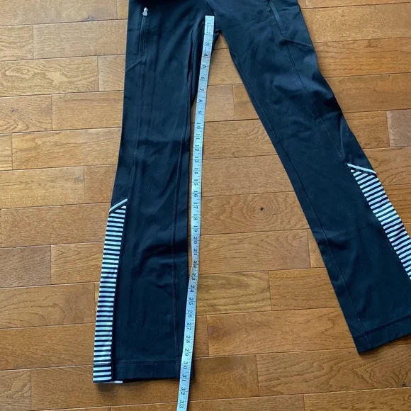 🤍🖤 LULULEMON ICE QUEEN PANT-BLACK/WHITE MINI STIPE-4🖤🤍 - Picture 6 of 11